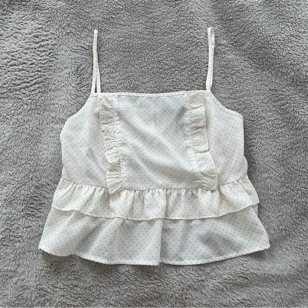 Forever 21 Polka Dot Babydoll Tank Top